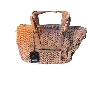 MODA LUXE blush‎ pink quilted sachel TOTE NWT